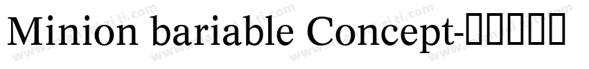 Minion bariable Concept字体转换